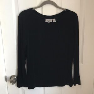 Chico’s travelers size 2 long sleeve top black